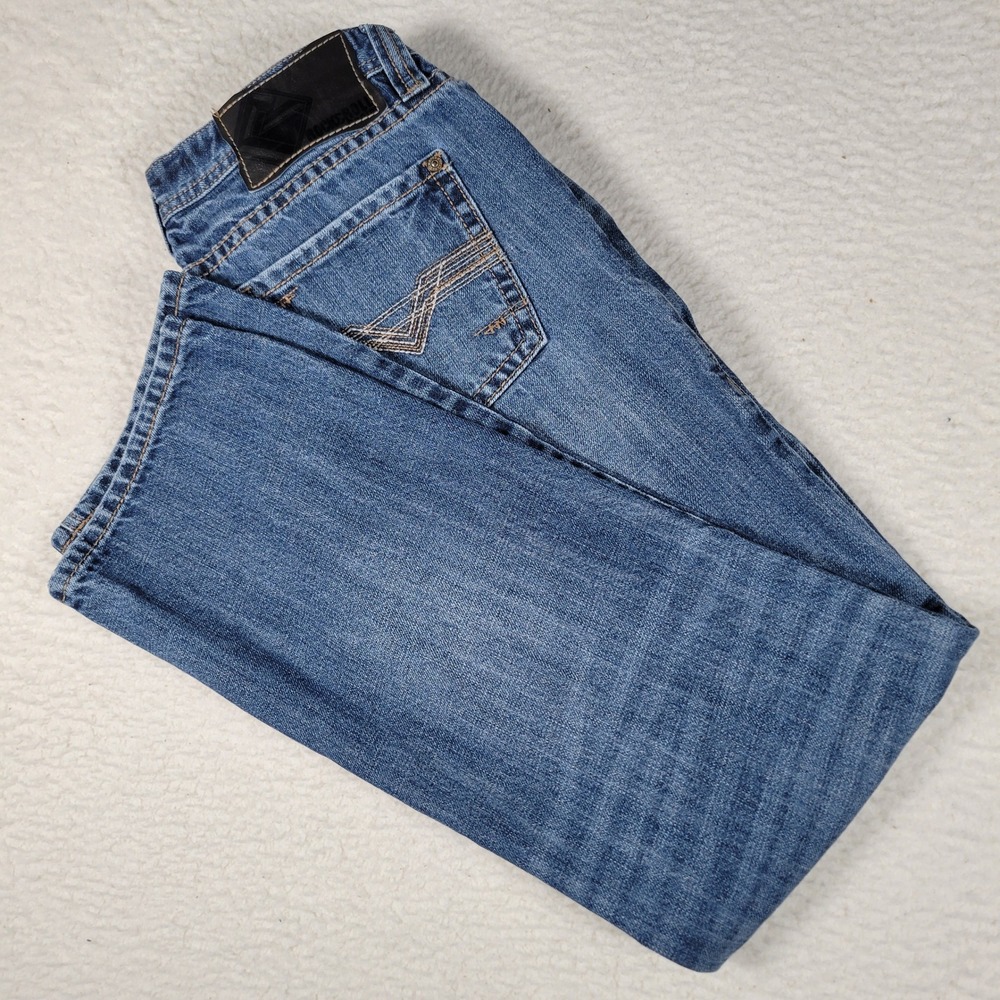 Rock & Roll Cowboy Revolver Straight Leg Jeans Mens 32x32 Blue Medium Wash